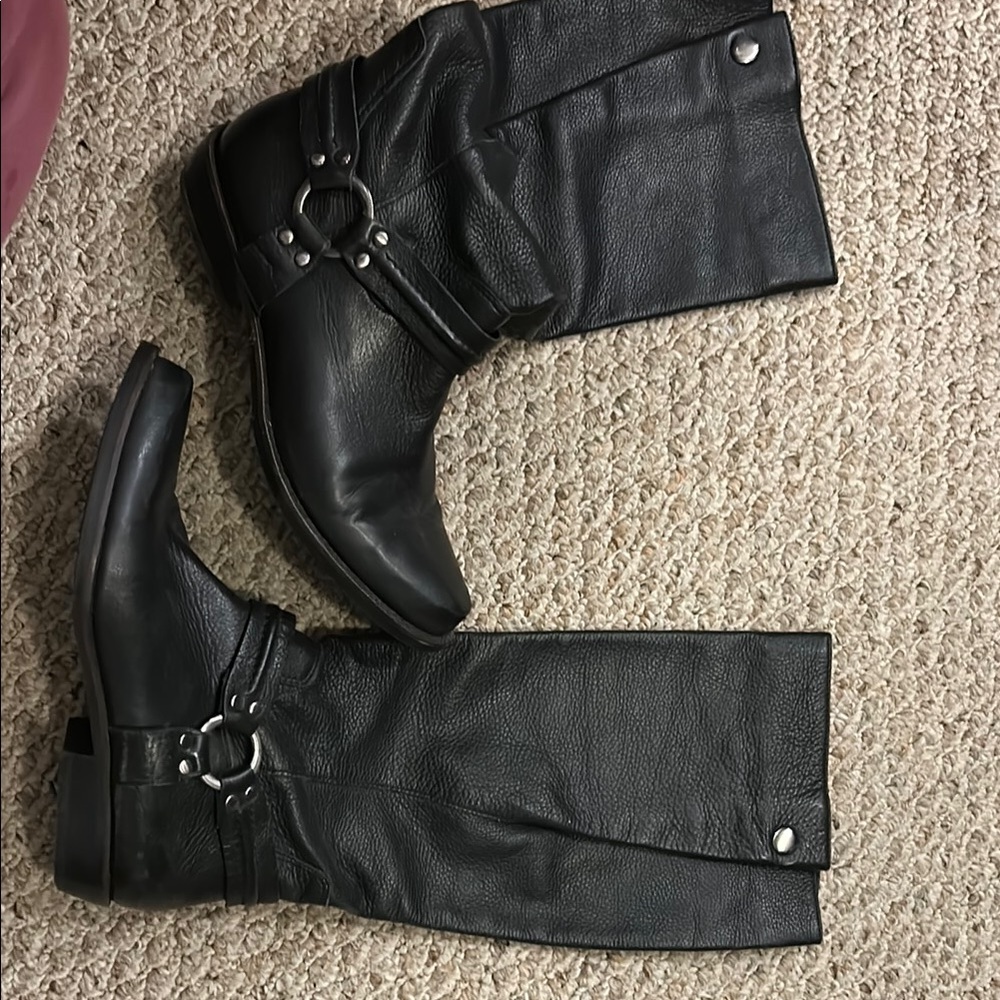 Black Leather Women's Boots